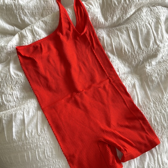 Red Zara Asymmetric Jumpsuit ❤️ - Picture 5 of 6